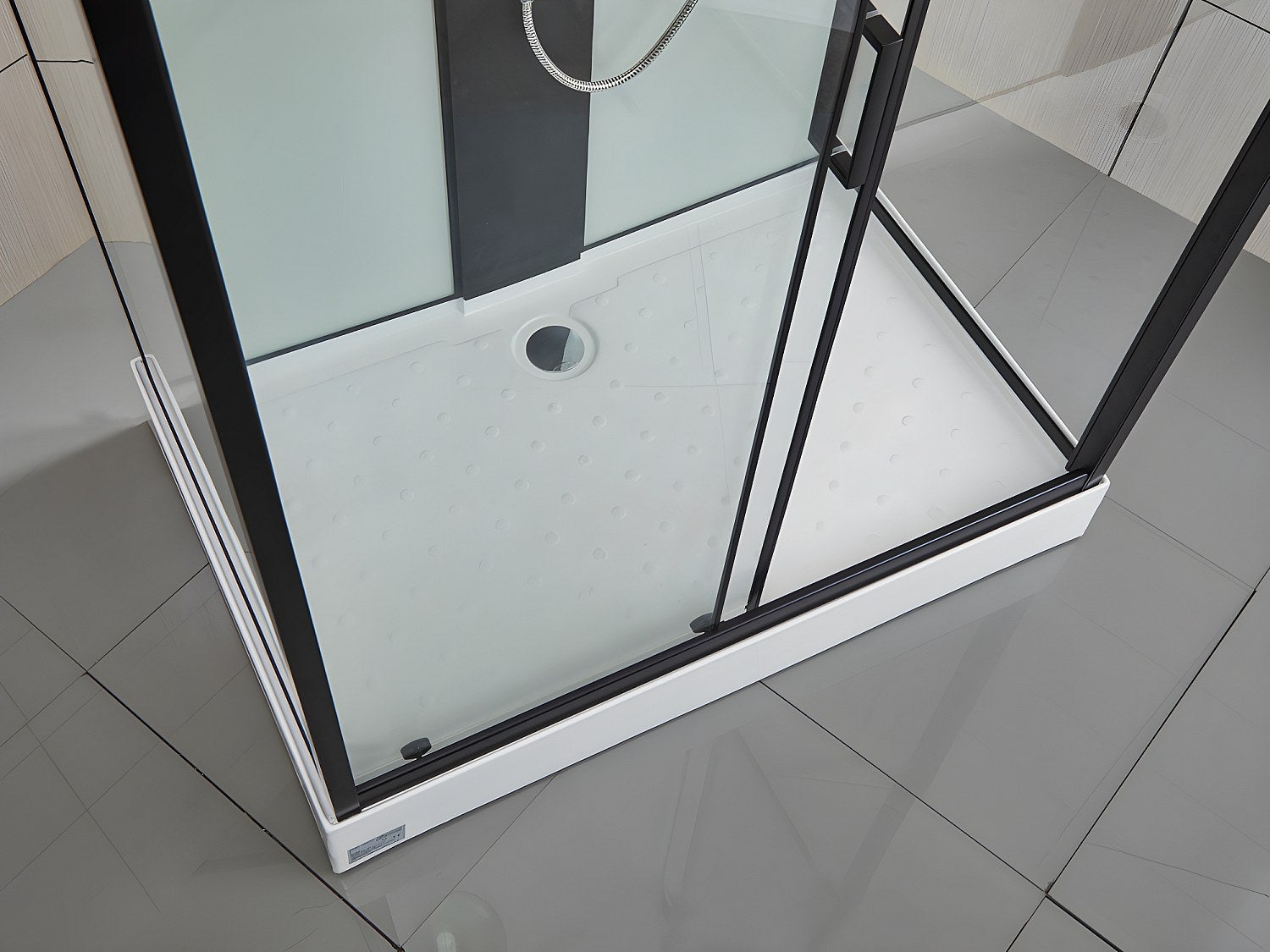 Cabine de douche hydromassante - 2 zones de jets de massage - L120 x P80 x H215 cm - Pluie tropicale et douchette - PRIMEA - 6