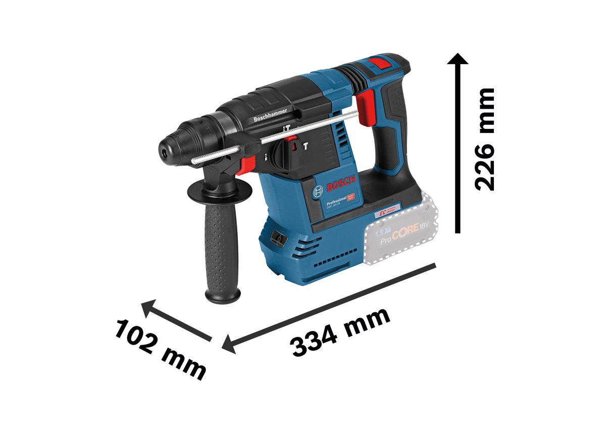 Młotowiertarka SDS BOSCH PROFESSIONAL GBH 18V-26 2.6 J, bez akumulatora - 2