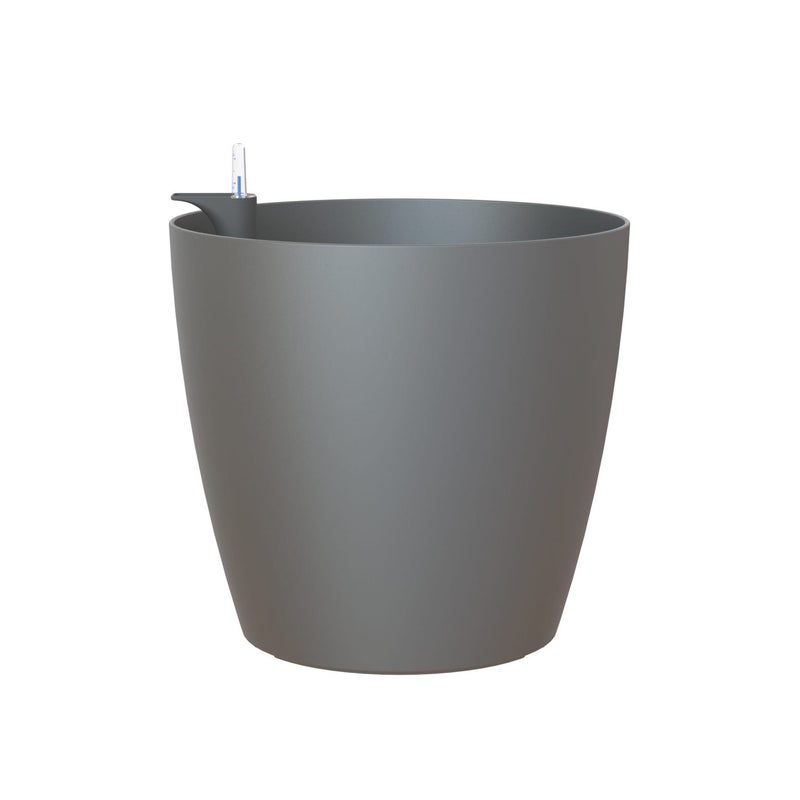 Donica samonawadniająca z polipropylenu SAN REMO szary / srebrny 30x30x27.3cm