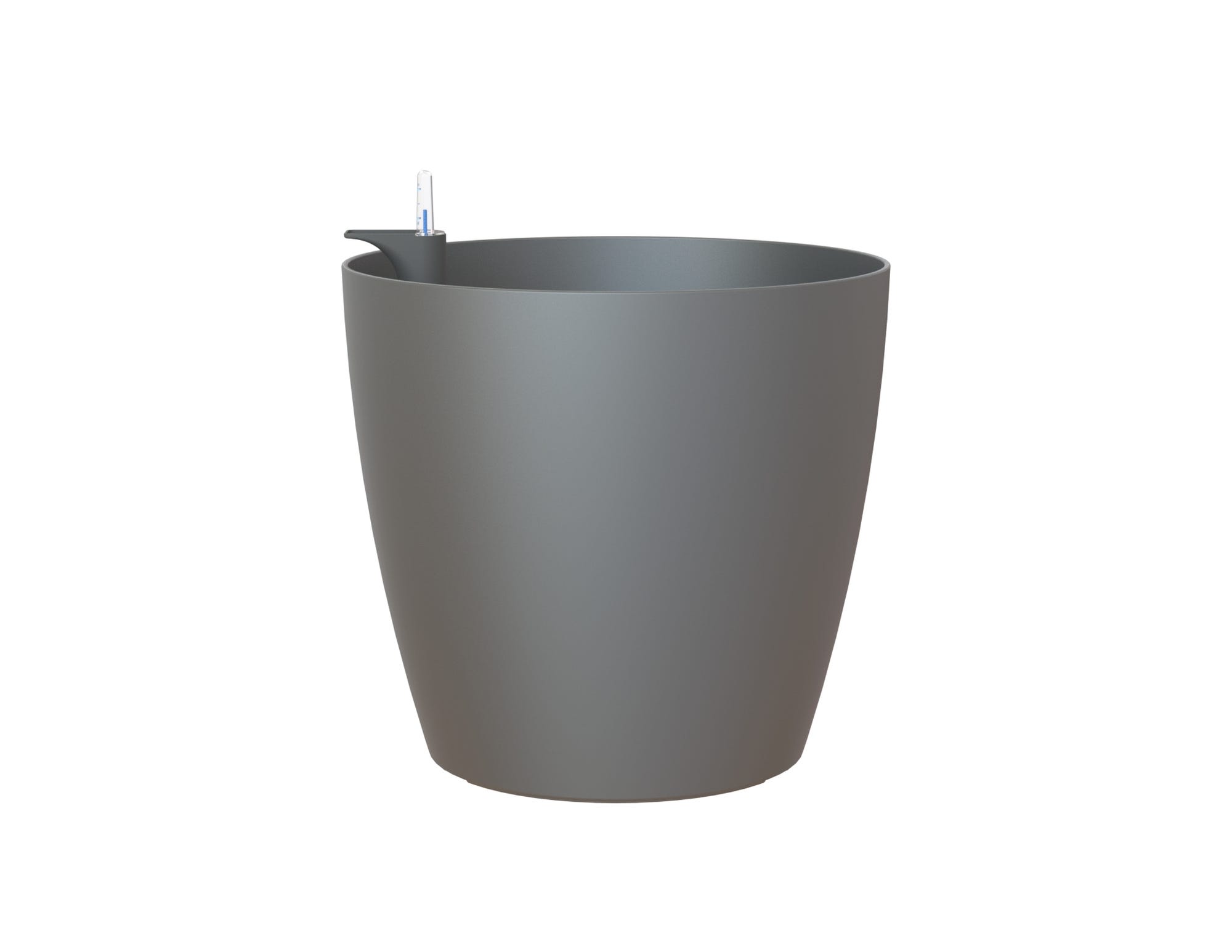 Donica samonawadniająca z polipropylenu SAN REMO szary / srebrny 30x30x27.3cm