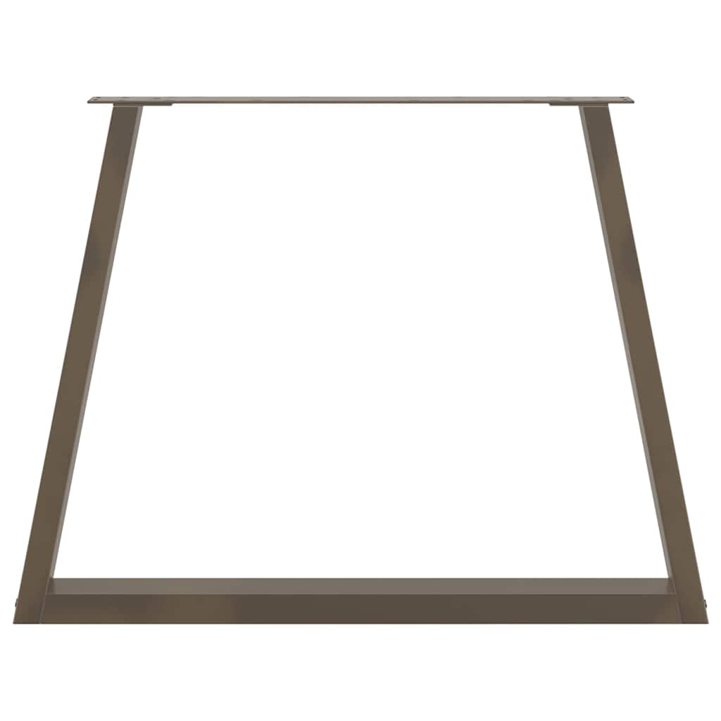 Maison Exclusive - Pieds de table à manger en forme de V, 2 pièces, acier l, 90 x (72-73,3) cm - 5