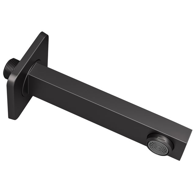 Valaz Tuyau carré noir mat de 15 cm avec filetage 1/2