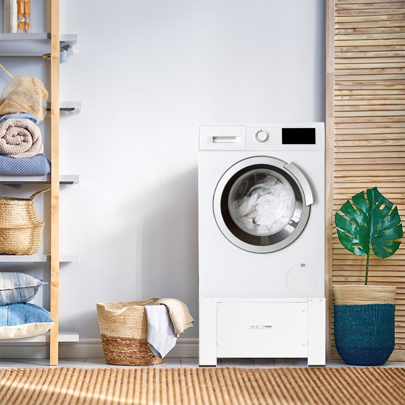 Support de machine à laver Socle pour lave-linge avec tiroir Socle stable pour lave-linge Support de machine à laver - 9
