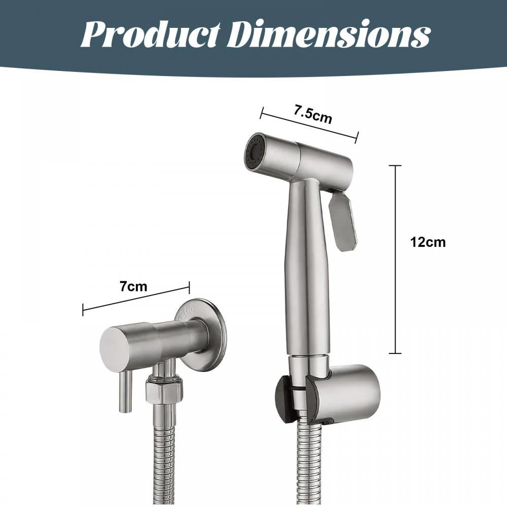 Ensemble Pulvérisateur WC en Acier Inox 304 – Douchette Hygiène Intime, Jet Pressurisé pour Salle de Bain - 3