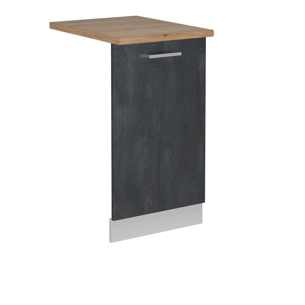 Vicco Panel przedni zmywarki R-Line, Czarny beton, 45 cm , BP Dąb