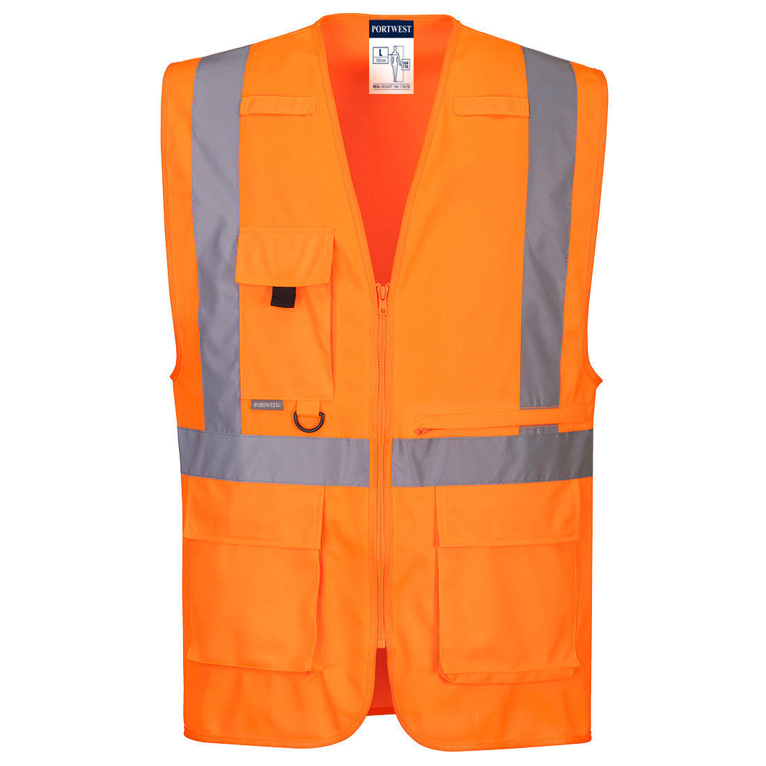 Portwest - Gilet de sécurité sans manches Executive avec poche pour tablette haute visibilité classe 2 - Jaune - S - 3