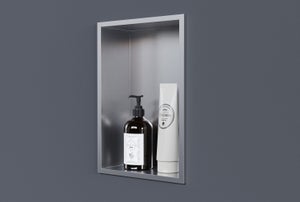 Scaffali doccia moderni in acciaio inox bagno doccia nicchia mensola luce a Led