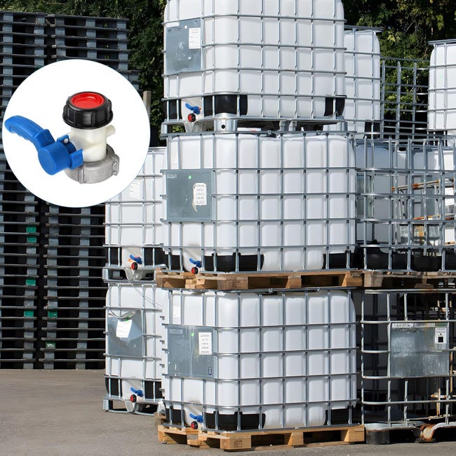 Adattatore per rubinetto serbatoio da 1000 litri DN50 (75 mm) Raccordo per serbatoio IBC Valvola di scarico Adattatore per serbatoio IBC Connettore p - 5