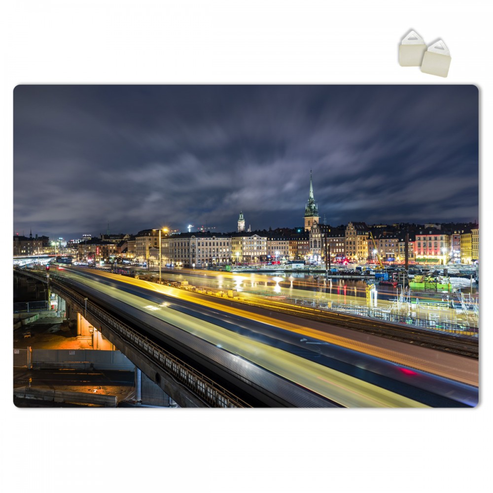 Estocolmo - póster con estructura de pvc expandido forex de 3 mm de espesor - dimensiones 100x70 cm
