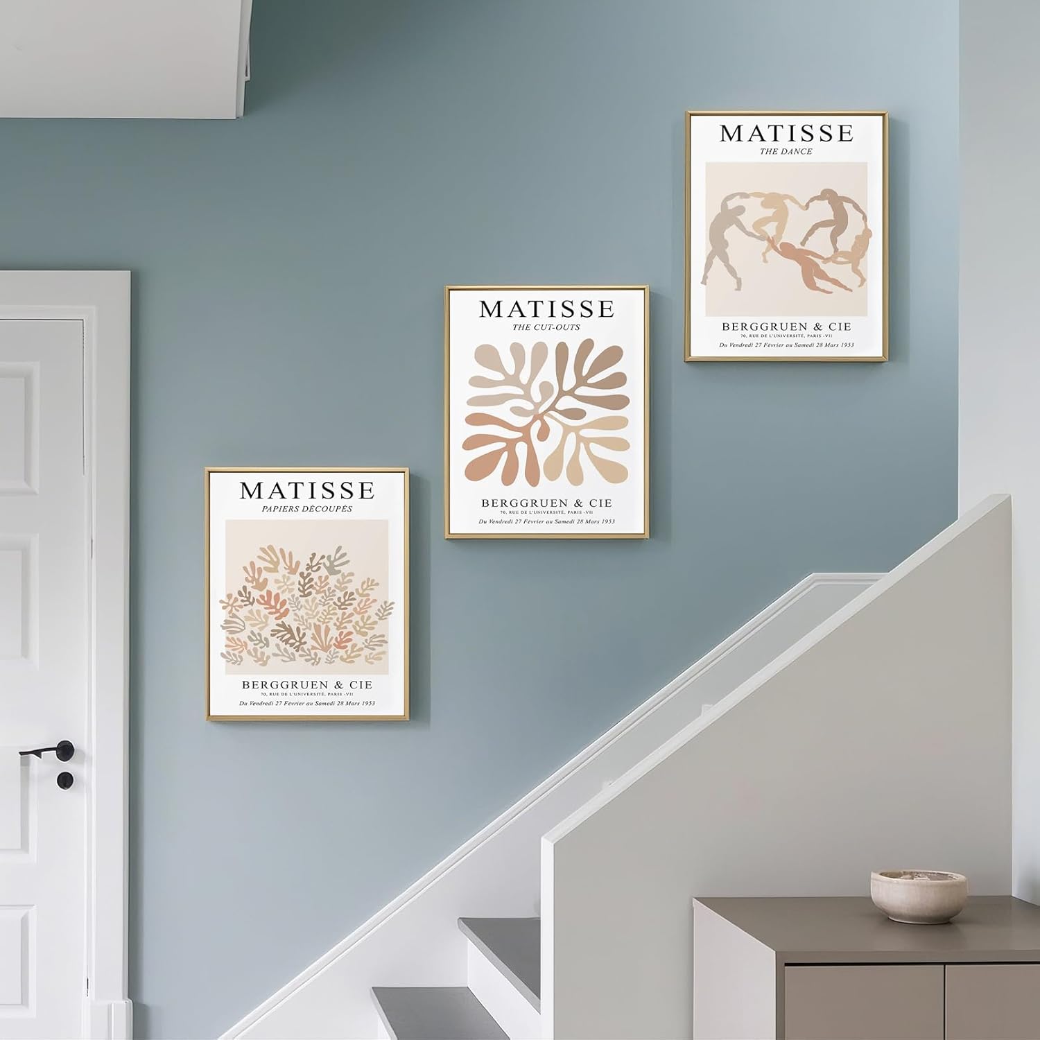 Lot de 3 Tableaux Décoration Murale Salon et Chambre – Affiches Matisse,Toile Décoration Murale Bohème 40x50 cm - 3