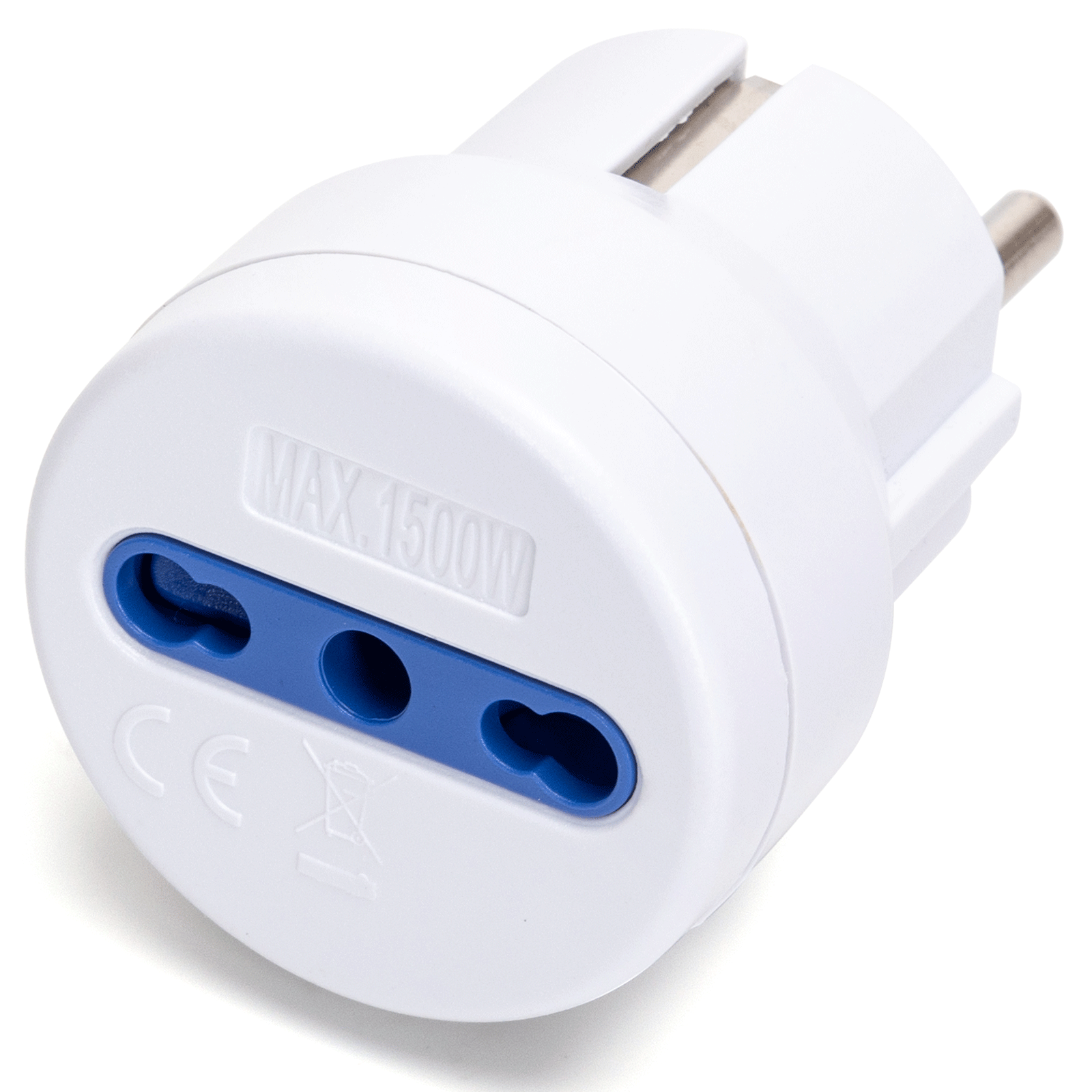 Presa Elettrica Bianca Serie Fontana Con Coperchio IP44, 16A 250V, Per Esterno