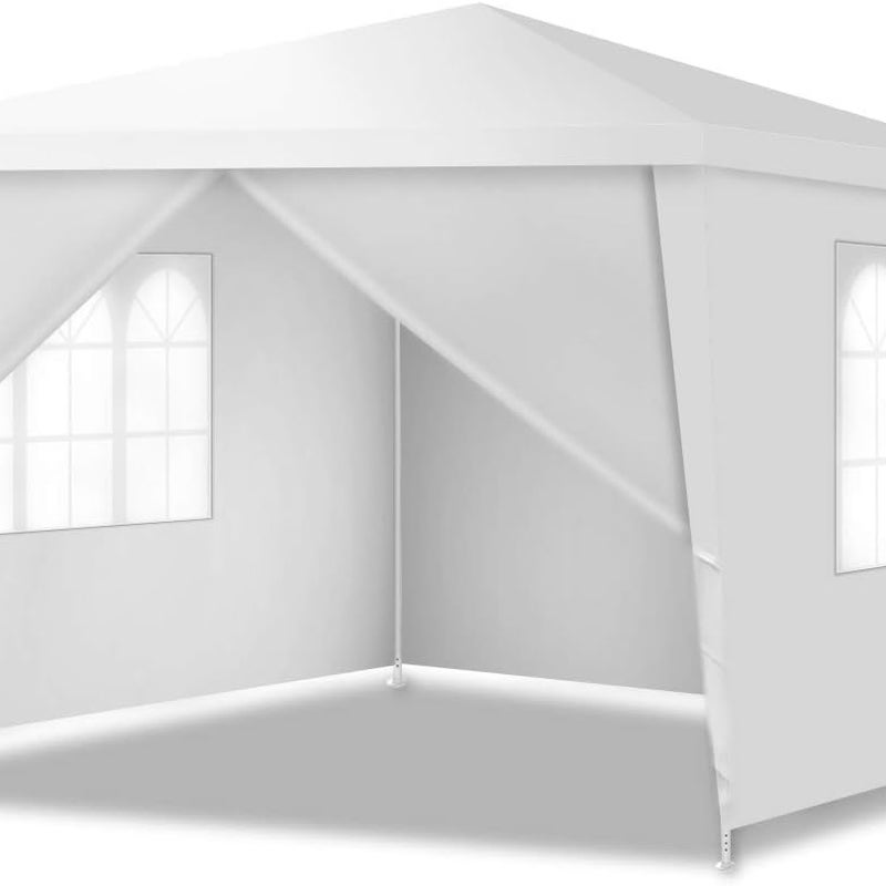 Altana 3x3 m z 4 Zdejmowanymi Bocznymi Plandekami i 2 Ozdobnymi Oknami, Szybka w Montażu Altana Ogrodowa