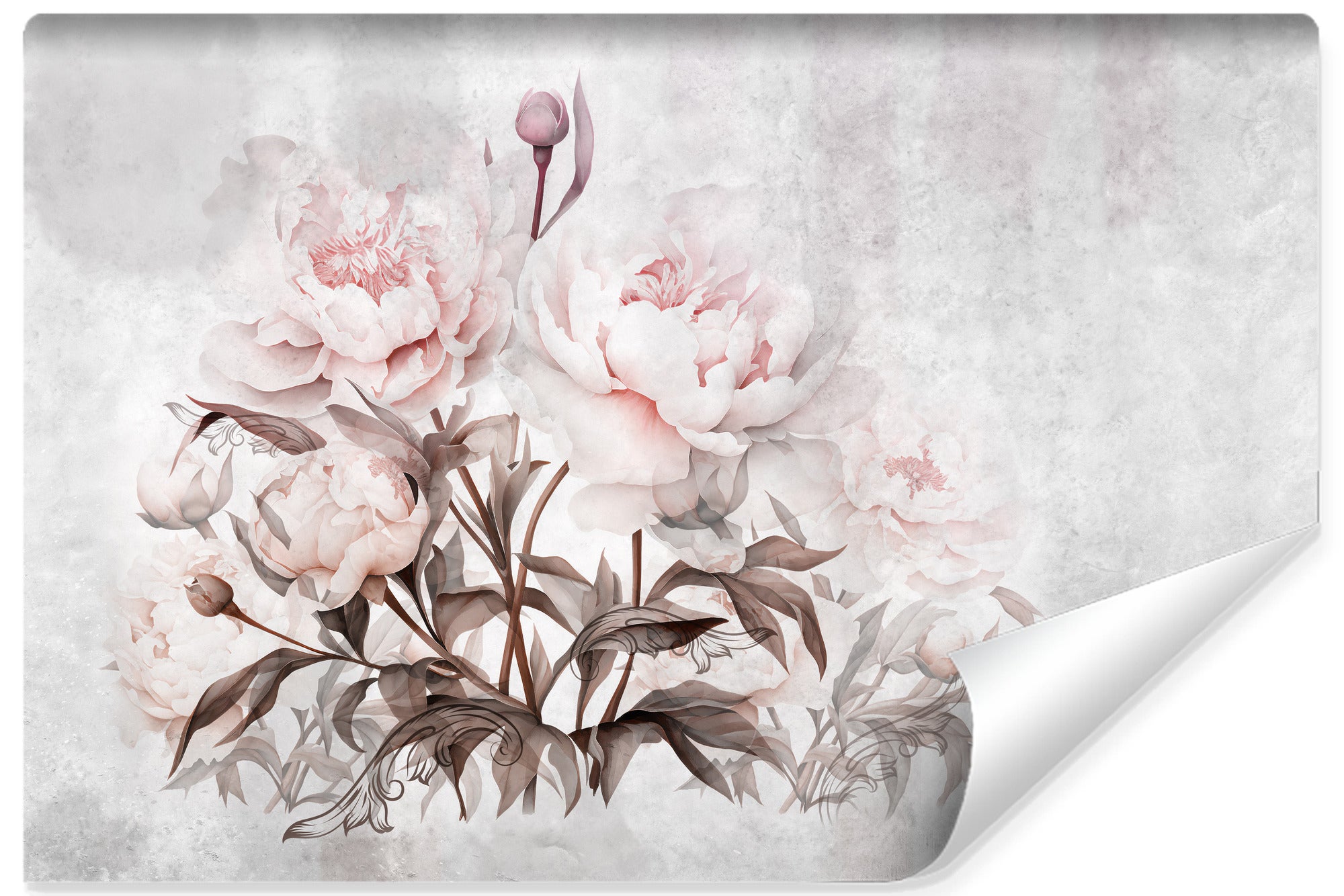 Tableau Décoratif 'Fleurs Pivoines' Sur Toile Intissé - Réf. B-B-0398-b-m - Neuf