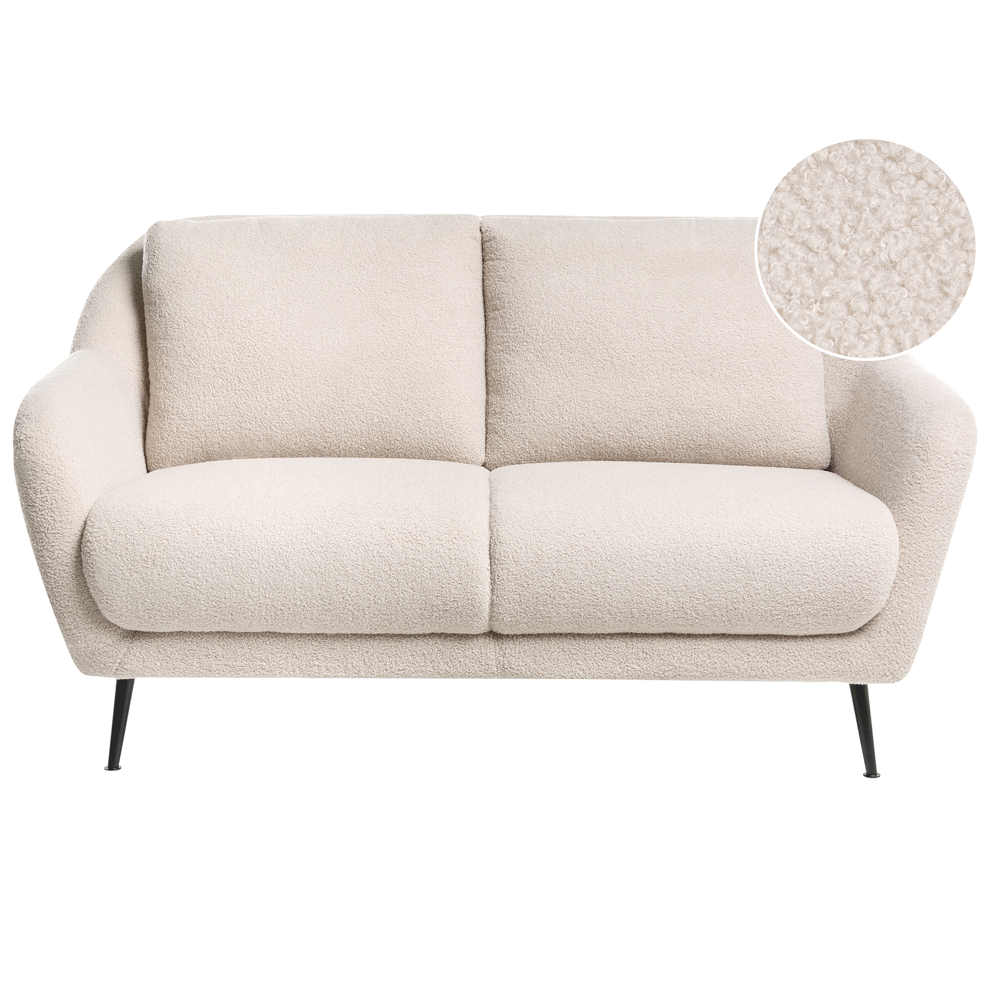 Canapé-lit Beliani RONNE – 3 Places – Tissu Noir – Moderne