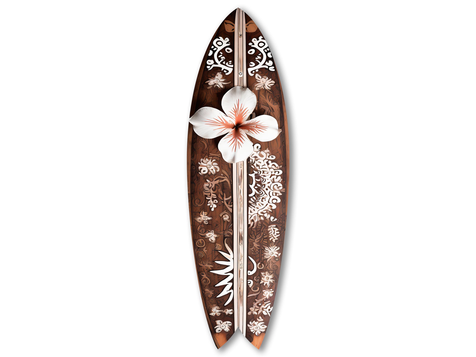 Tropical Surfboard Coastal Wall Art by G. Debrekht - Coastal Holiday Décor - 8490111HS Large - 48 x 13.5 x 1