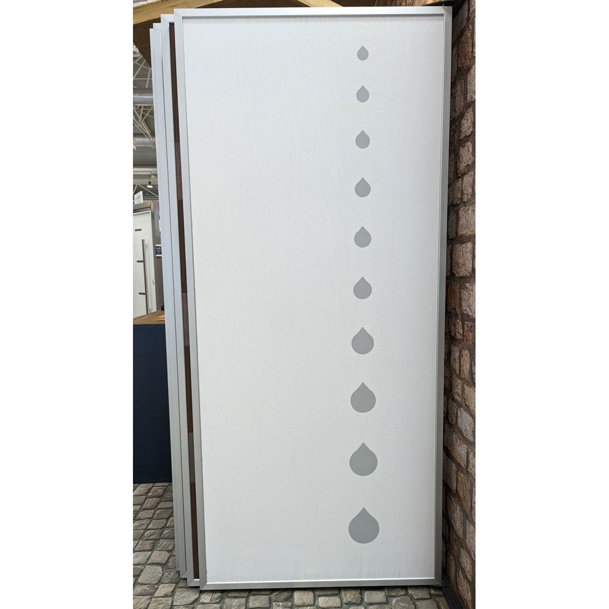 Porta Blindata per Esterno con Pannello Bianco Pantografato Drops - 3