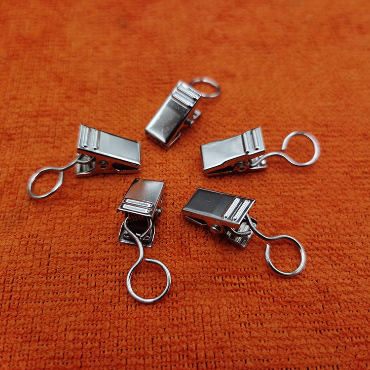 40 Crochets Rideaux En Acier Inoxydable - Pinces Métal Robuste Pour Rideaux Et Douche