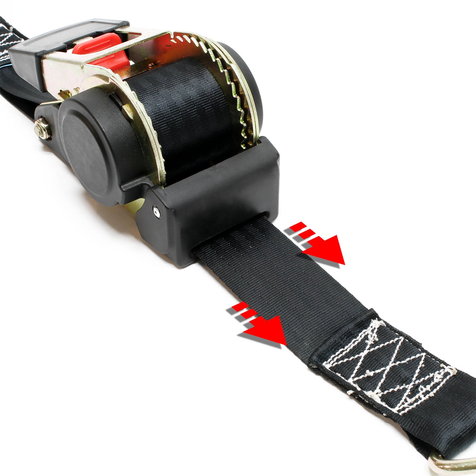 Correa de sujeción automática Cincha amarre 3 m x 50mm 750 daN Autoenrollable Asegurar cargas - 5