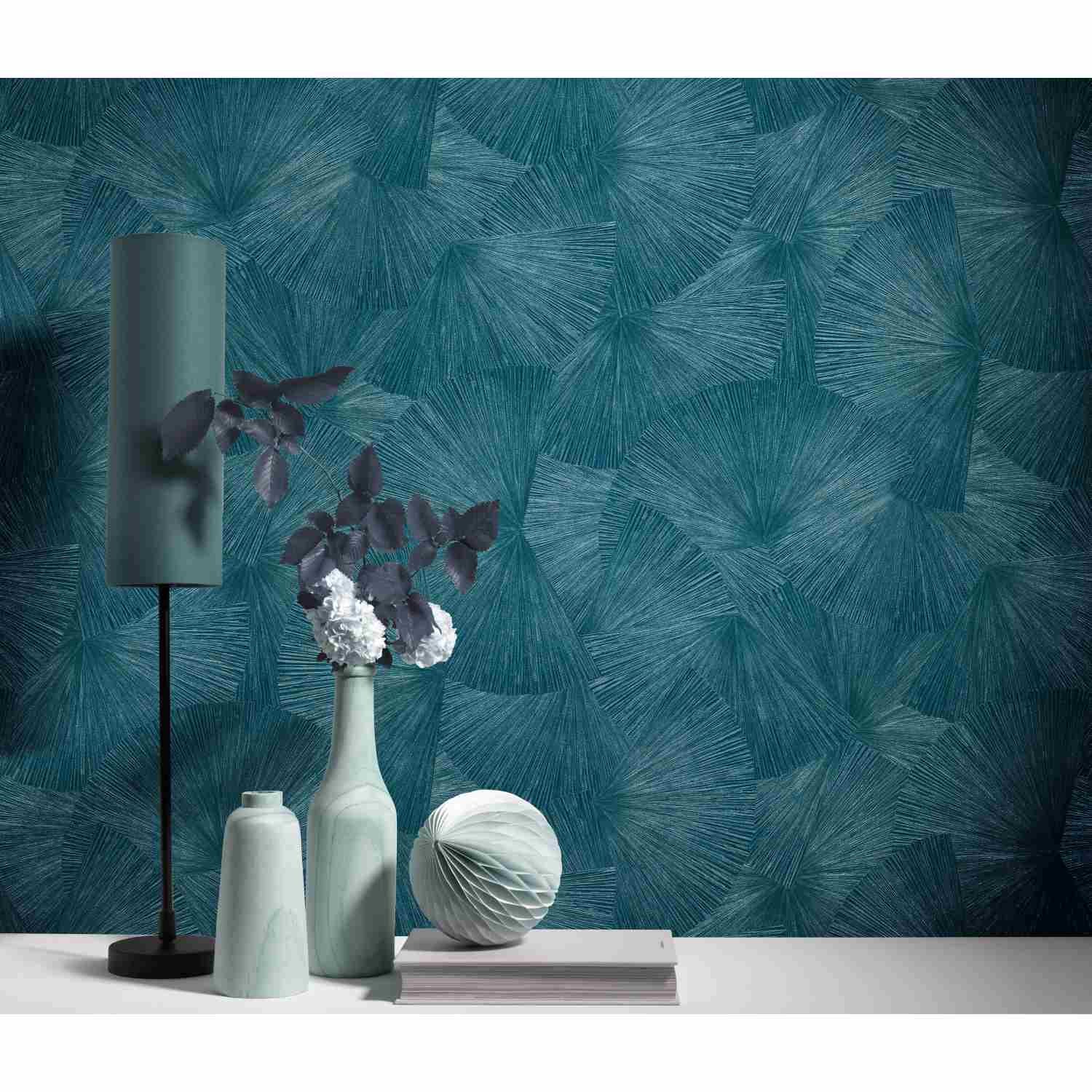 Papier peint intissé 10219-19 Papier peint graphique 0,53 x 10,05 m Erismann GMK - Fashion For Walls turquoise - 7