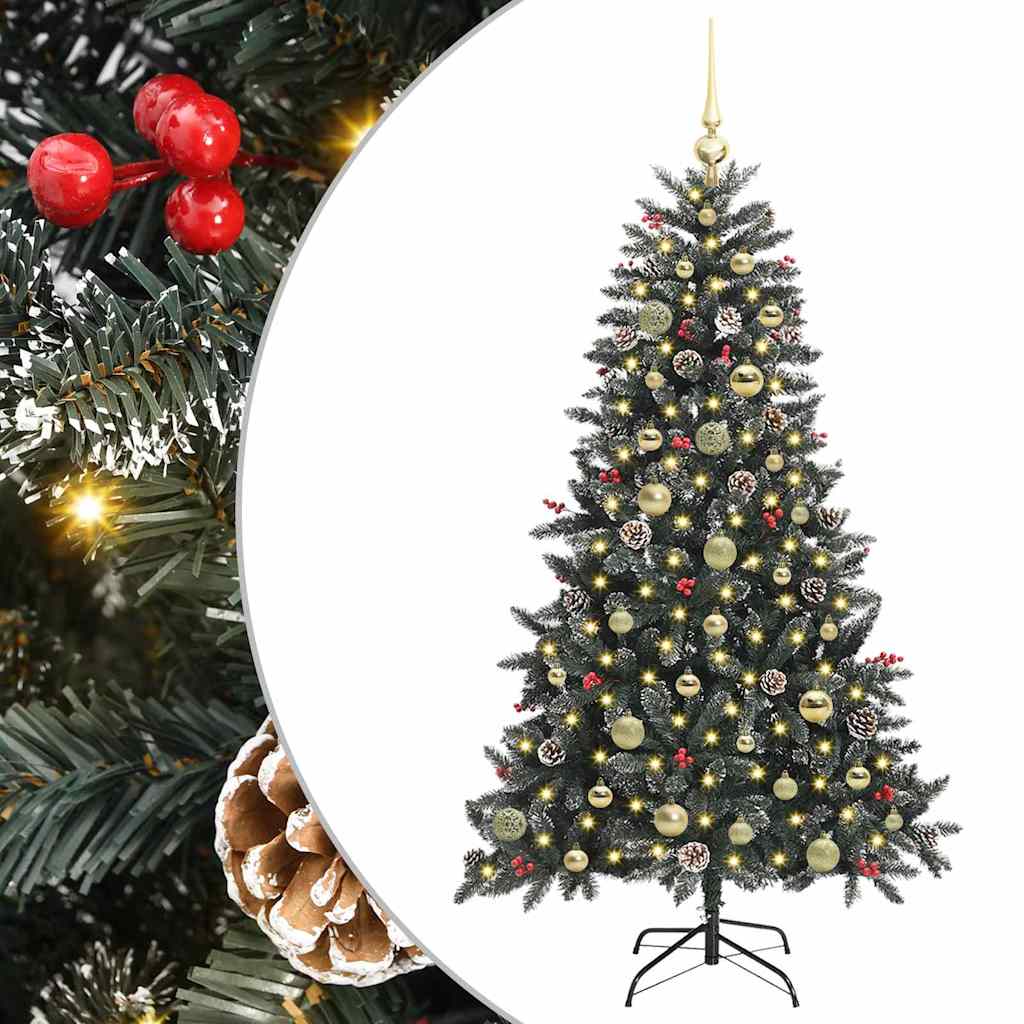 Sztuczna choinka z 150 diodami LED Zielony 83.5 x 83.5 x 150 cm