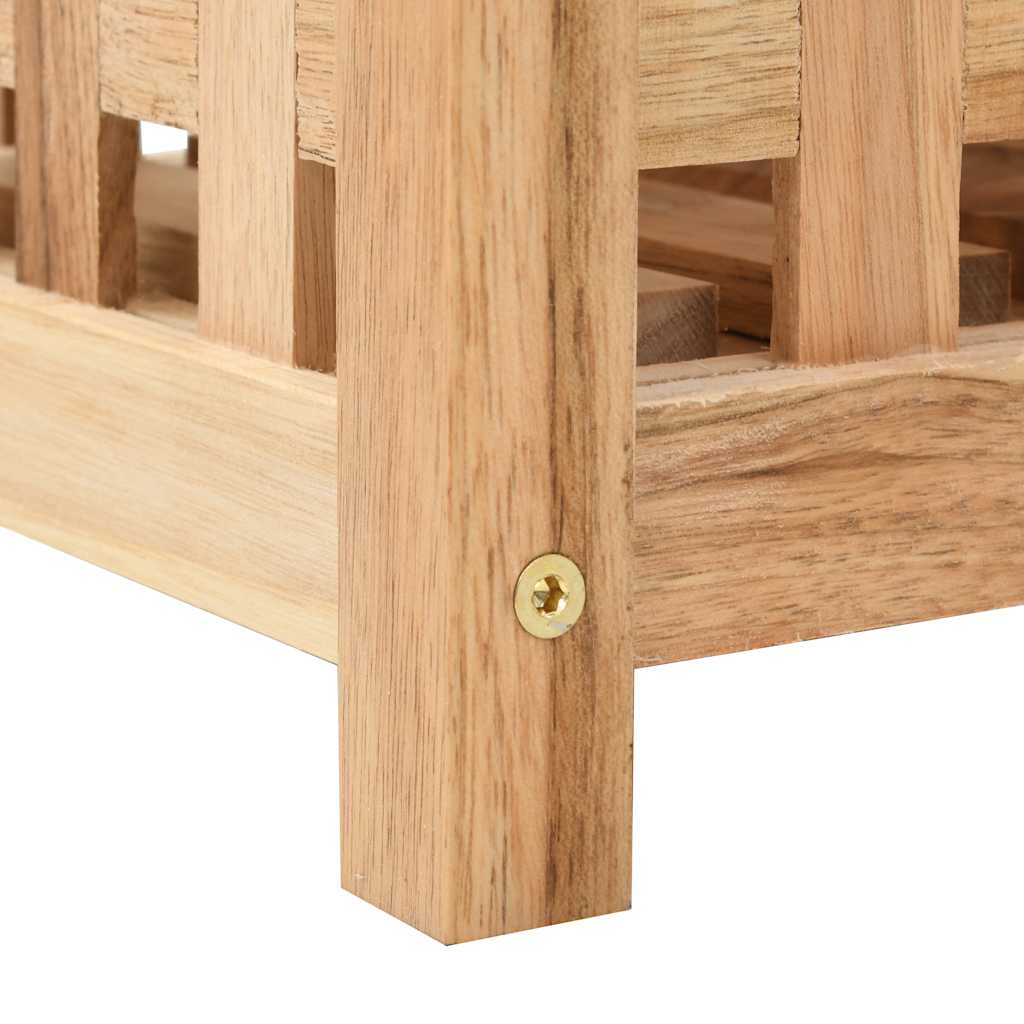Porte parapluie 18 x 18 x 50 cm Bois de noyer massif - 6