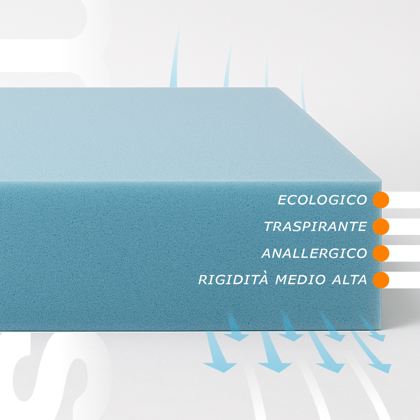 Topper Memory Foam 85x190 - épaisseur 5 cm, revêtement à l’Aloe Vera, déhoussable | Correttore H5 - 4