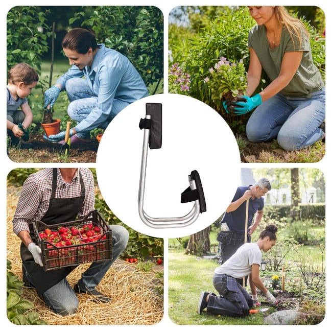 Siège genou pour le jardinage Attelle de genou avec siège Genouillères pour le jardinage Chaise Siège genou portable Attelle de jambe - 5
