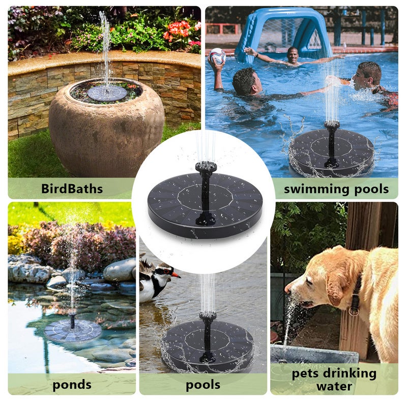 Fontaine solaire Pompe à Eau Solaire Pompe Pump pour Jardin panneau solaire 1.5 W - 5