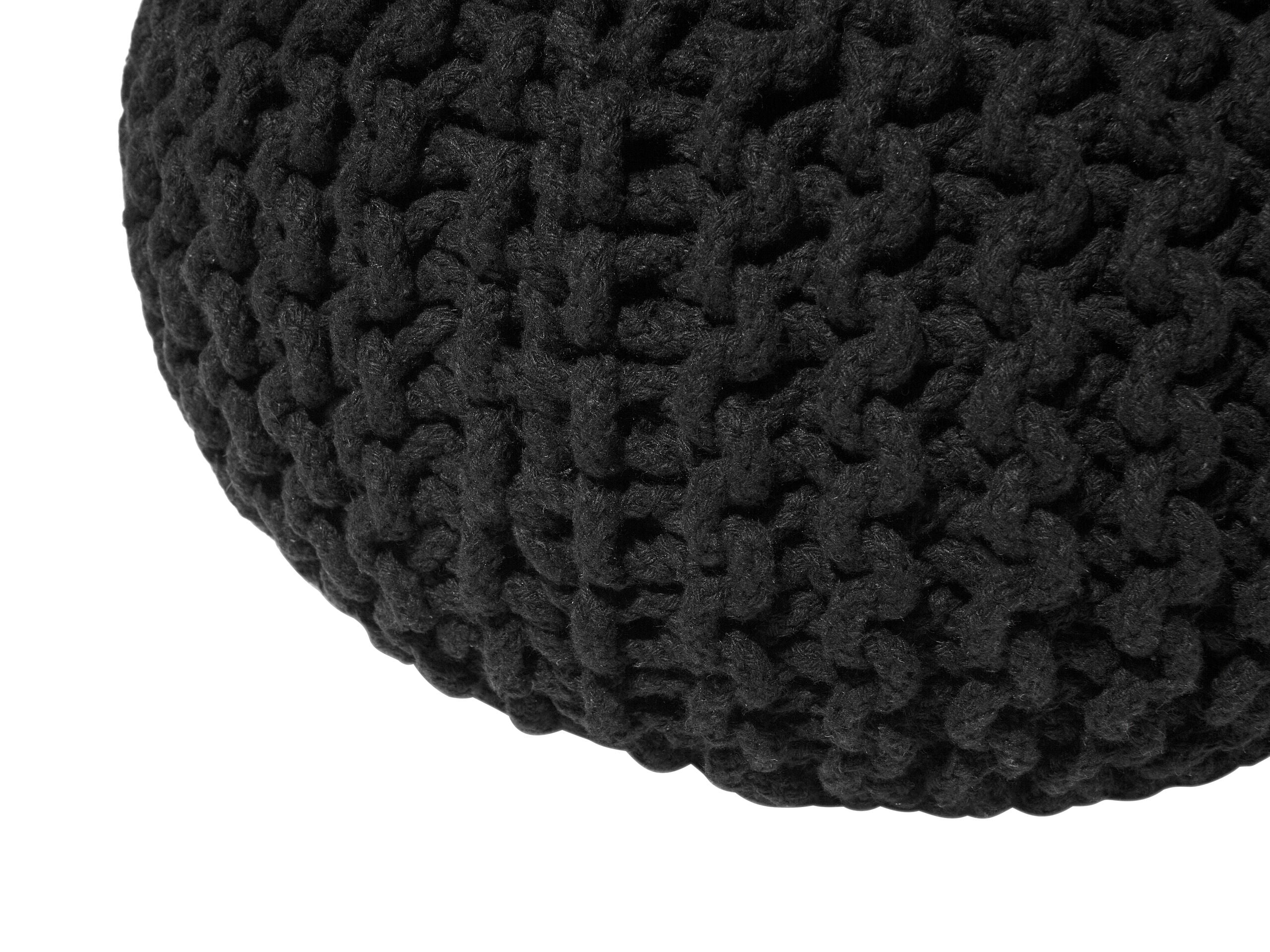Pouf CONRAD Coton Noir - 5