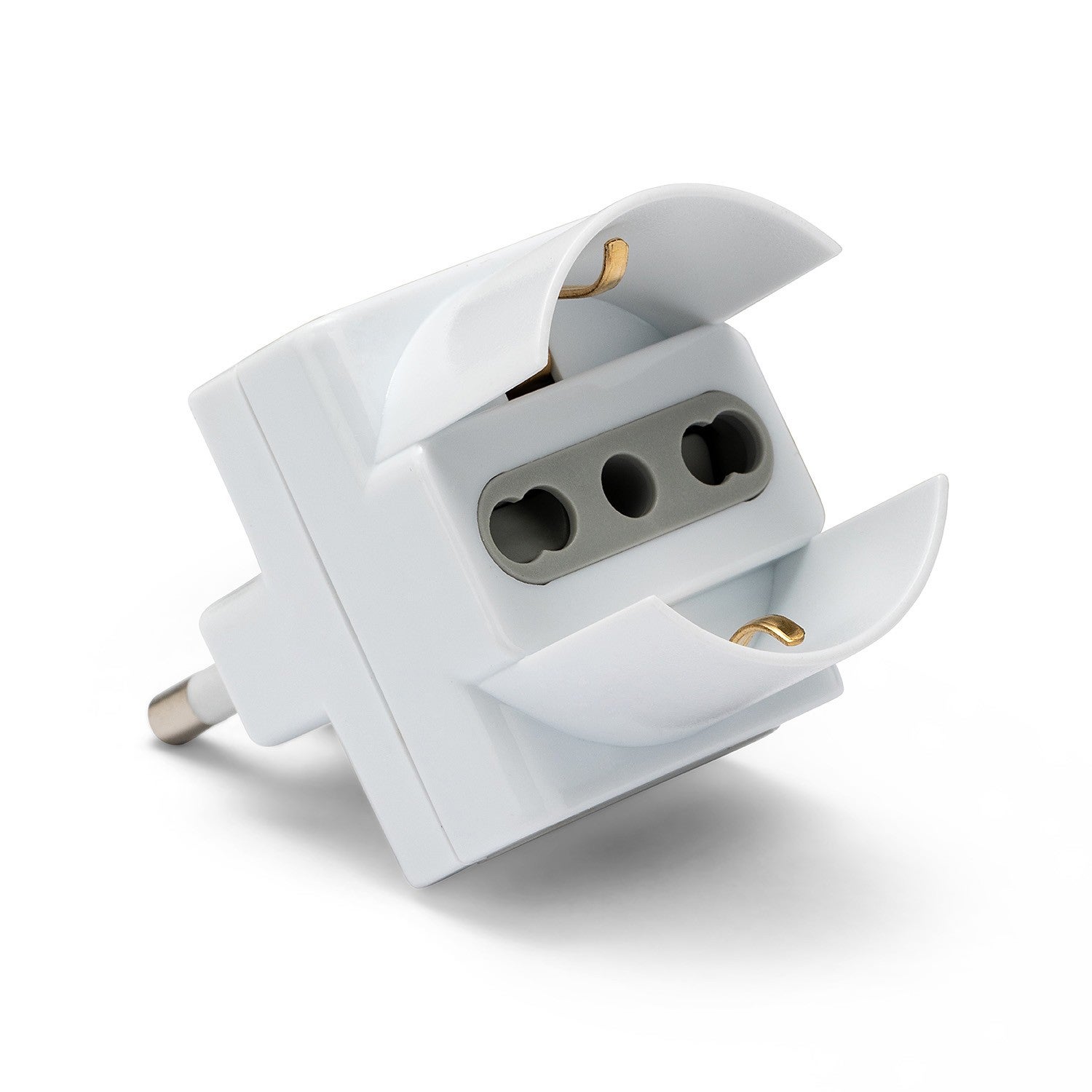Adaptateur italien: 1 prise Schuko 10 / 16A + 2 prises 10/16A. Fiche 16A - 4