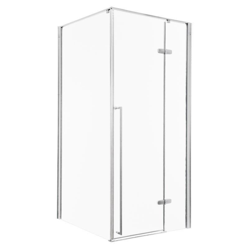 Kabina prysznicowa Long 80x90 CH szkło 6 mm profil chrom (bok z drzwiami 80 cm) KERRA