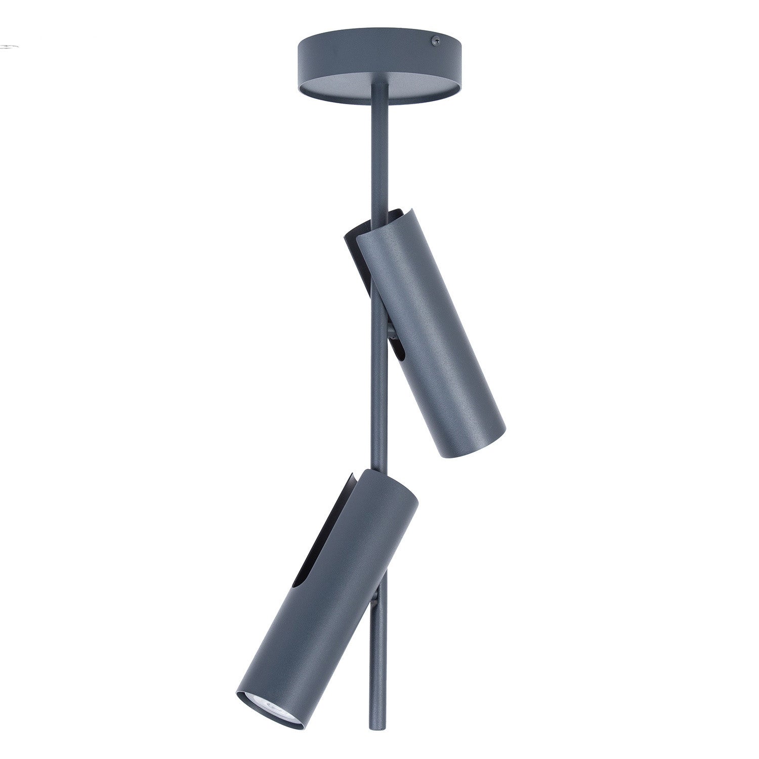 Reflektor sufitowy spot natynkowy Leda okrągły grafitowy 2xGU10x10W wym: 55 x 28 x 13,5 cm metal SIGMA