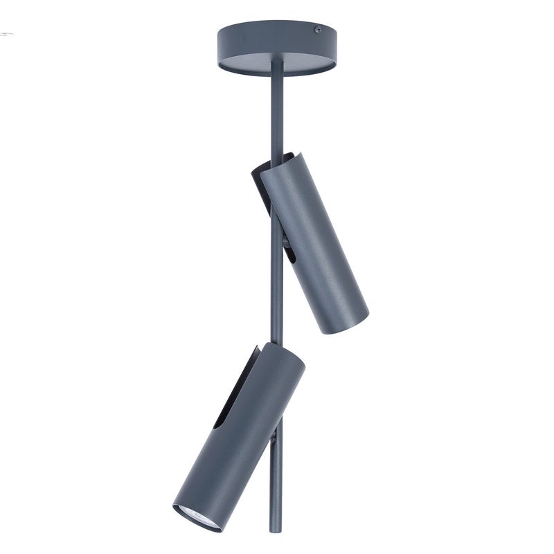 Reflektor sufitowy spot natynkowy Leda okrągły grafitowy 2xGU10x10W wym: 55 x 28 x 13,5 cm metal SIGMA