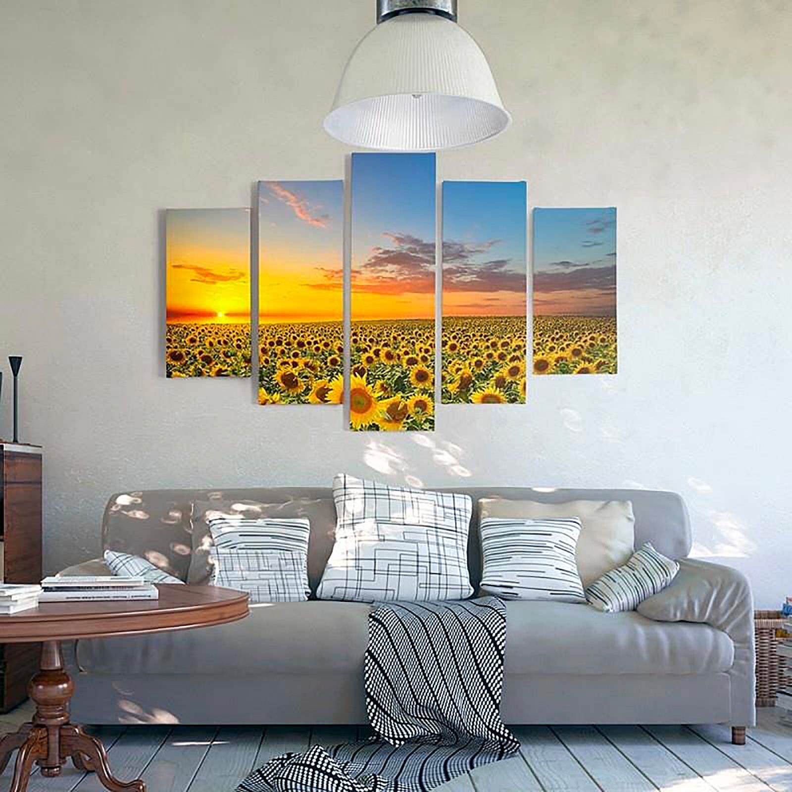 Tableau paysage tournesol - 200 x 100 cm - 5