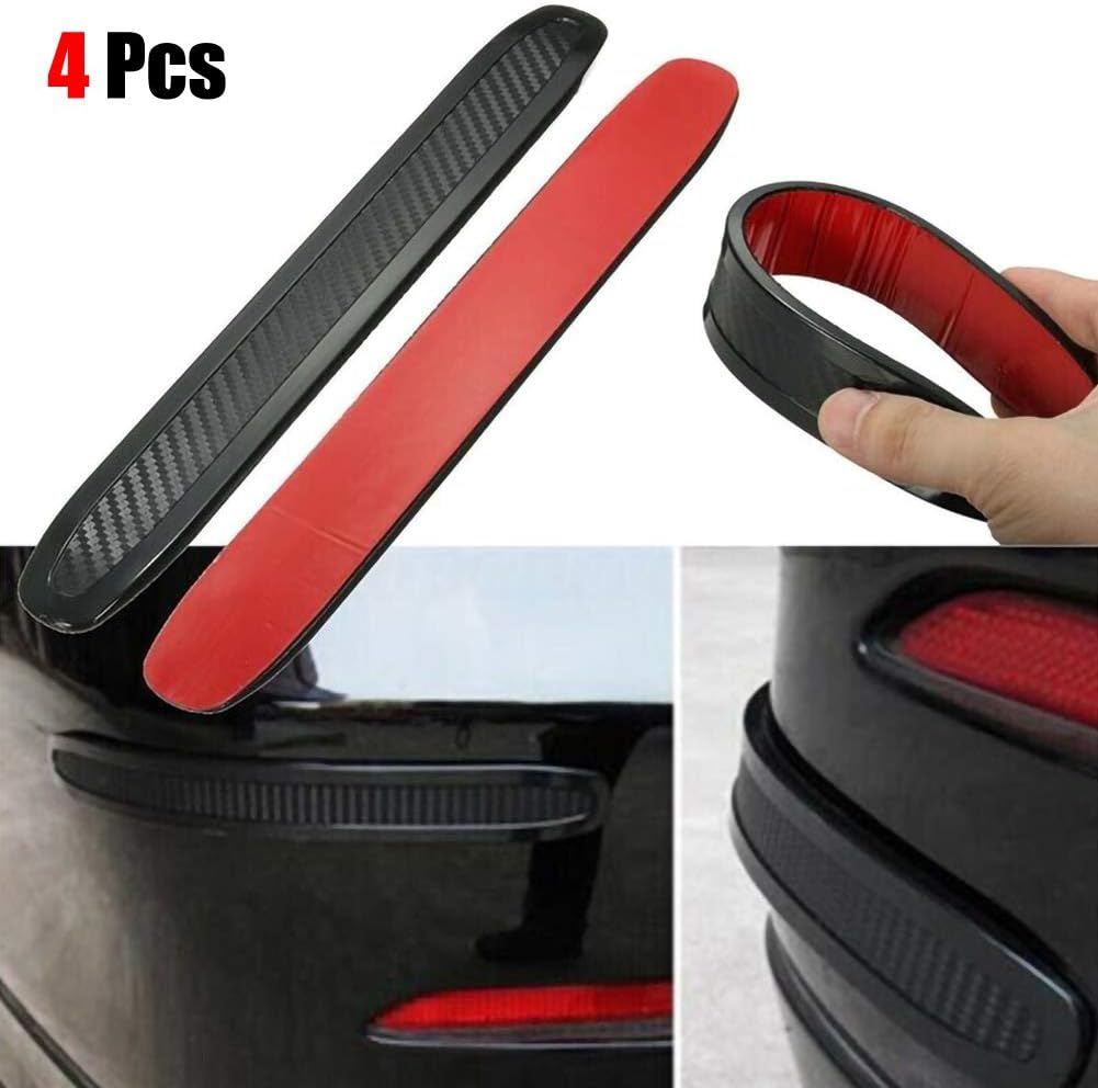 Set di 4 strisce di protezione anti-attrito in gomma universali per paraurti auto - 2