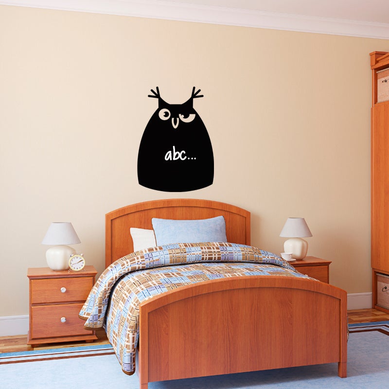 Adesivo ardesia Fumetto del gufo - Sticker adesivo - adesivi murali - 55x40cm - 3