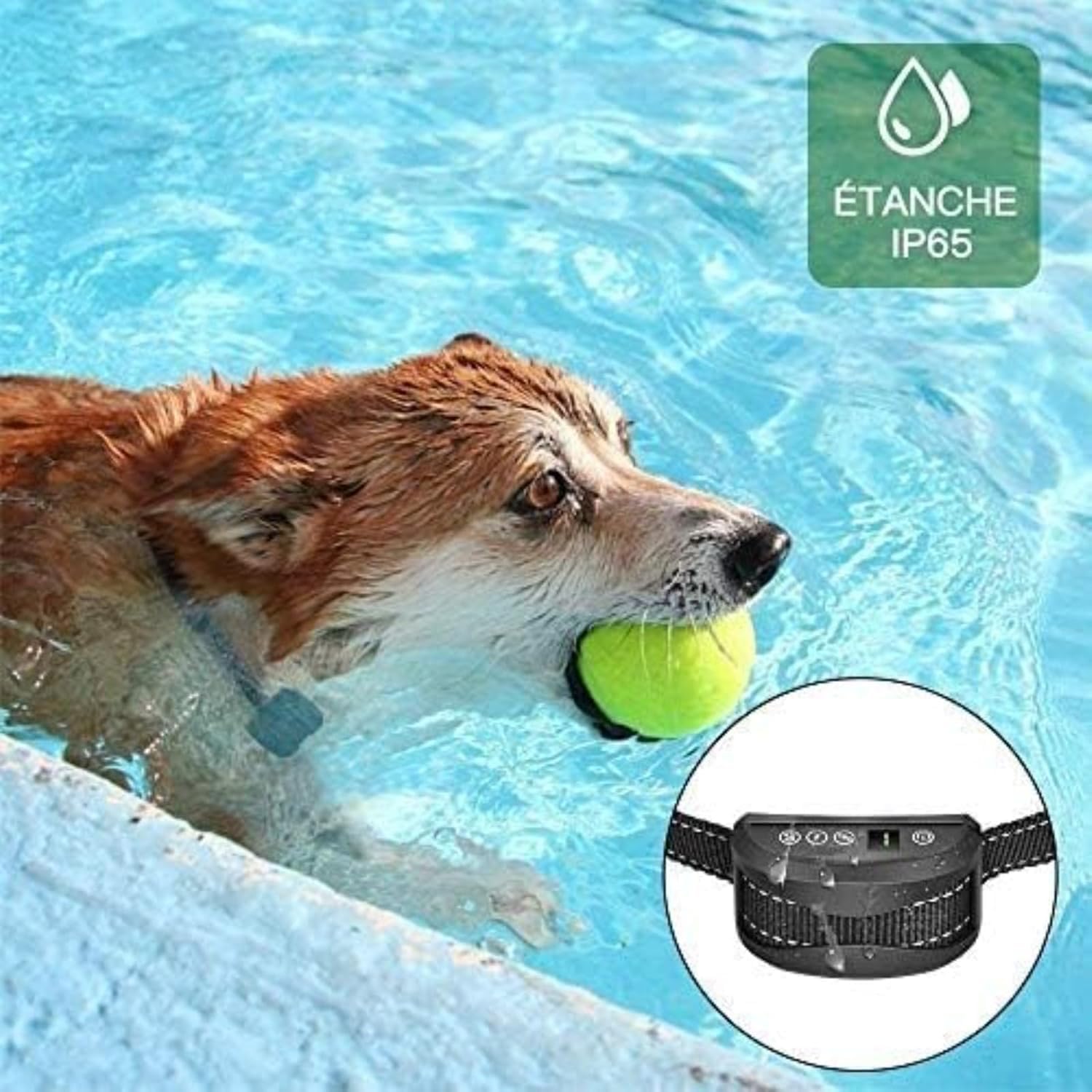 Collar antiladridos para perros - 3 modos: descarga eléctrica, vibración y sensibilidad, ayuda de entrenamiento automática inofensiva, batería recarga - 4
