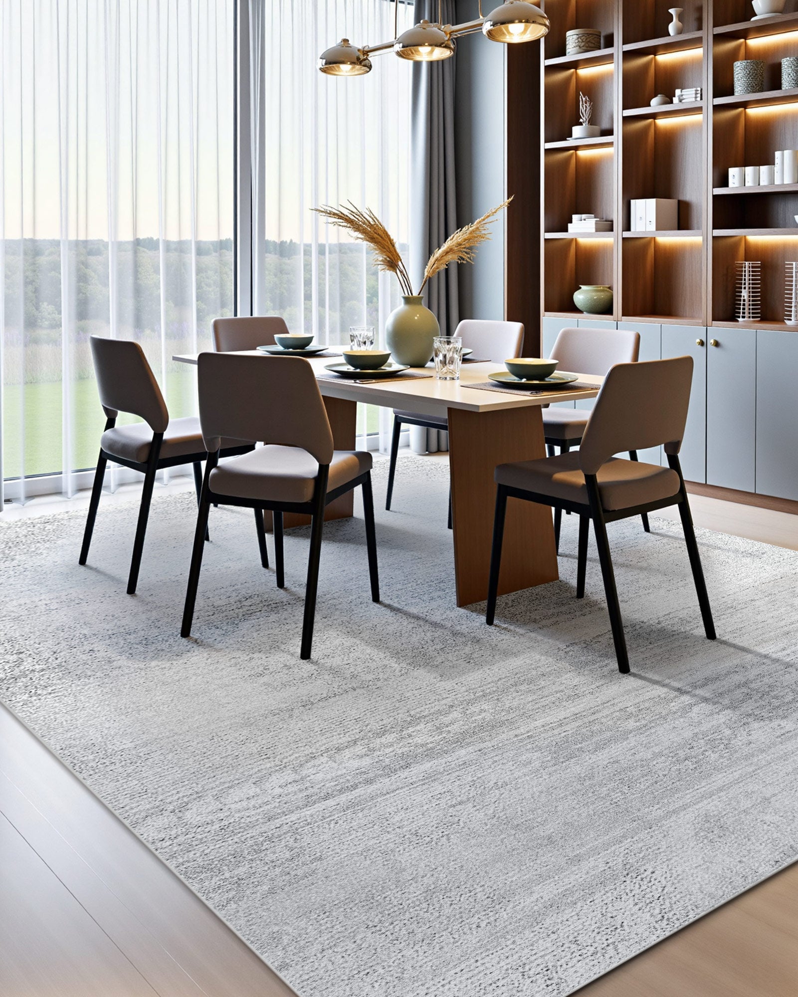 Tapete VEVOR, 3 x 4,3 m, grande, lavável e antiderrapante, para quarto, com pelo curto e denso, estilo moderno, para quarto, escritório e corredor - 5
