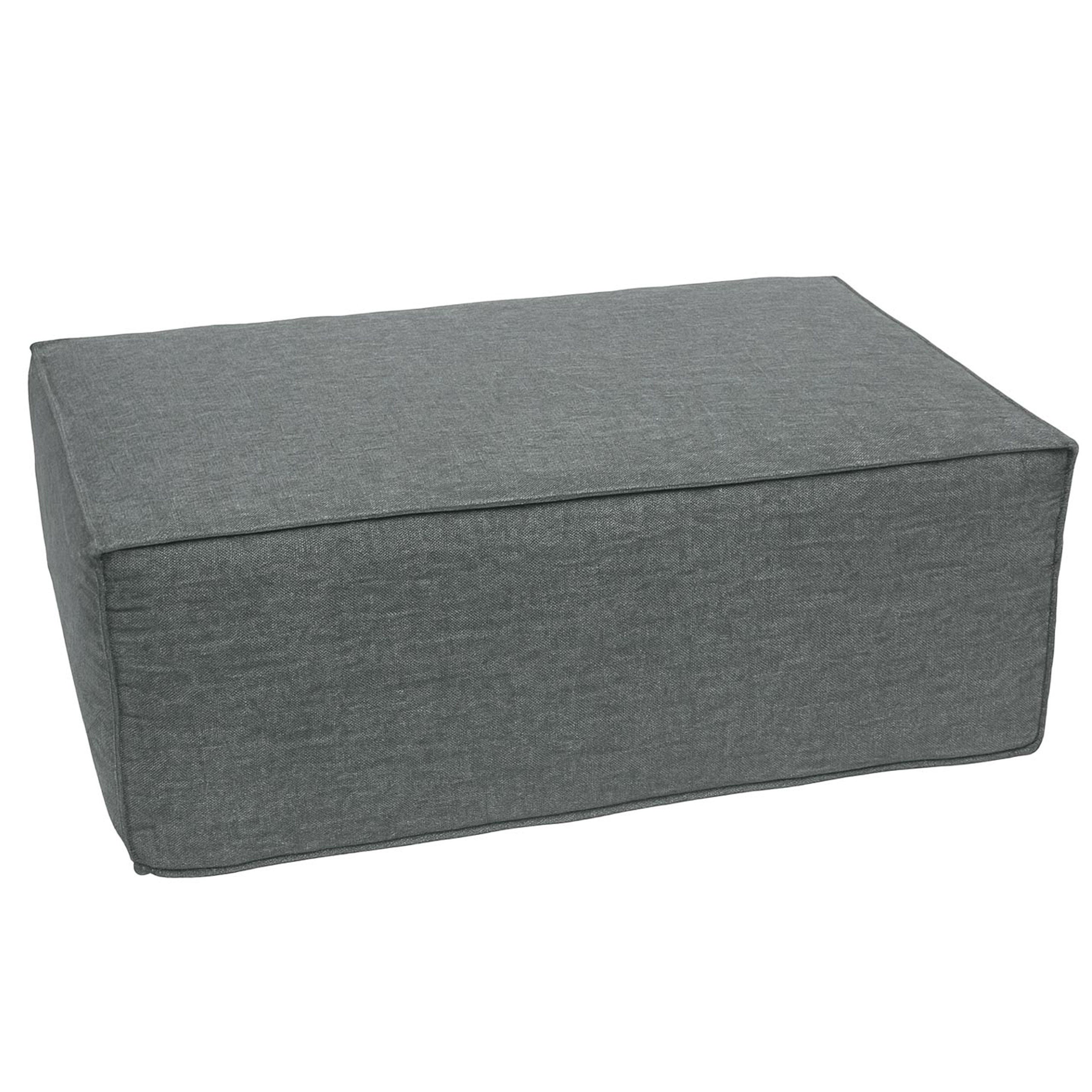 Otomana/akcesoria do sofy HWC-O54, podnóżek Recamiere Chaiselongue, tkanina/tekstyl 300 g/m² 38 x 97 x 70 cm ~ ciemnoszary