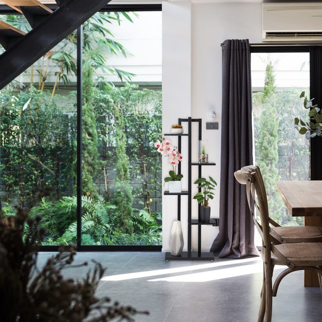 Relaxdays Porta Piante, Scaffale Fiori, In Metallo, 2 Ripiani Portavasi Da Balcone Fioriere In Ferro Battuto Nero 84799591