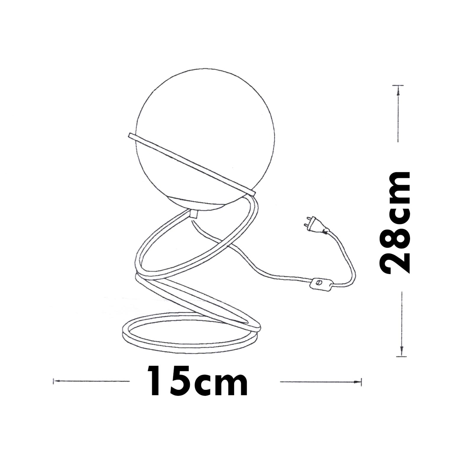 Lampada da tavolo G9 stilizzata sfera design moderno bronzo dorato luce comodino scrivania salotto con interruttore 230V - 6