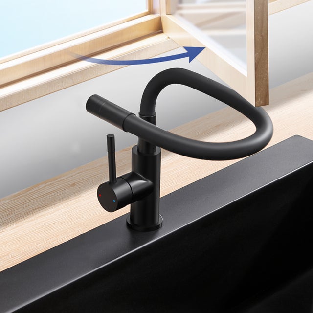 SOFETIY MAX Grifo de cocina flexible , mezclador de cocina giratorio 360°, grifo de cocina de agua fría y caliente