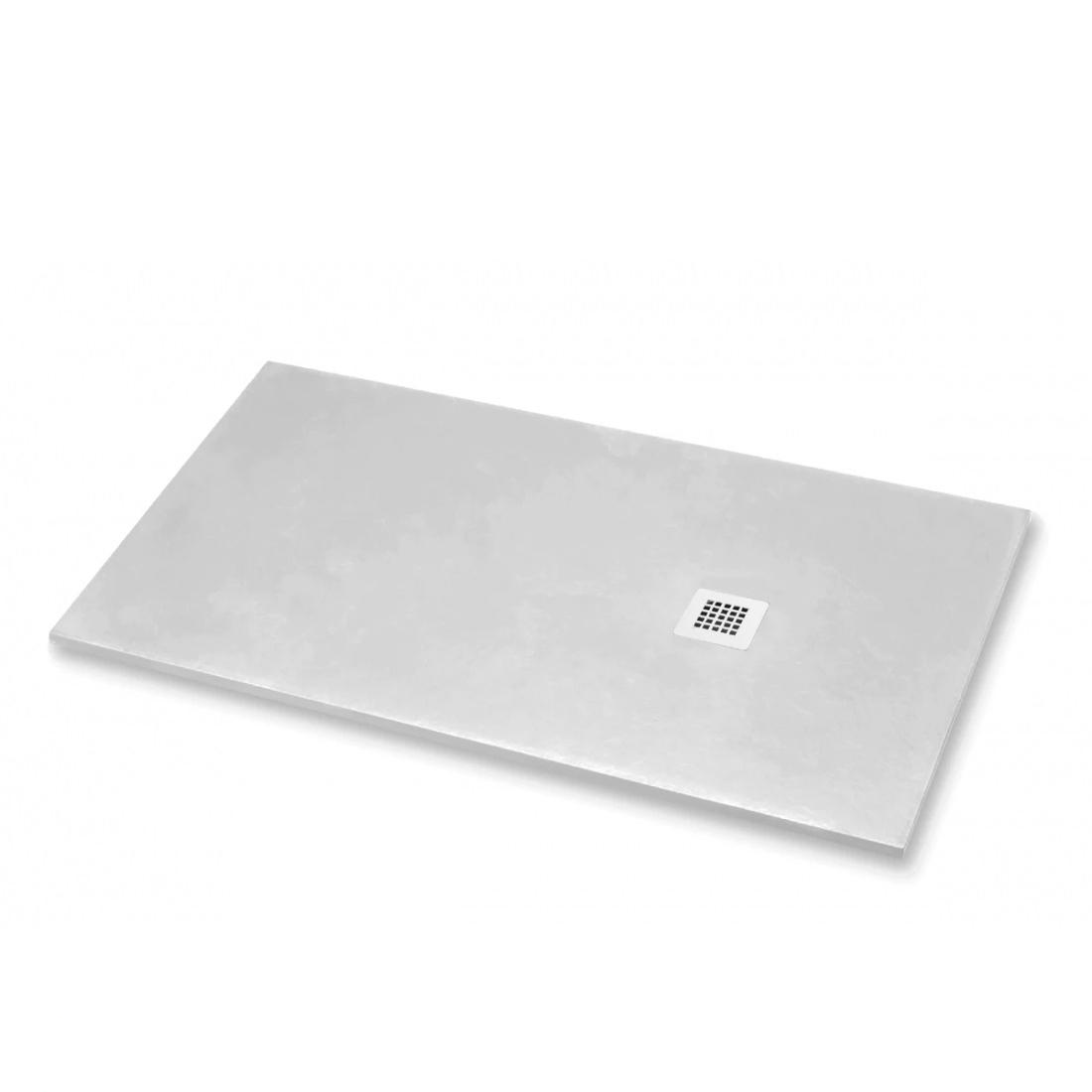 Brodzik Vulcano Line Slim 80x160 cm, jasnoszary RAL 7035, wykonany z żywicy syntetycznej i proszku marmurowego- FRASCIO