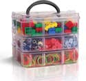 Kurtzy Boîte de Rangement pour Perles en Plastique Transparent avec Compartiments Kurtzy Boîte de Rangement pour Perles en Plastique Transparent avec Compartiments
