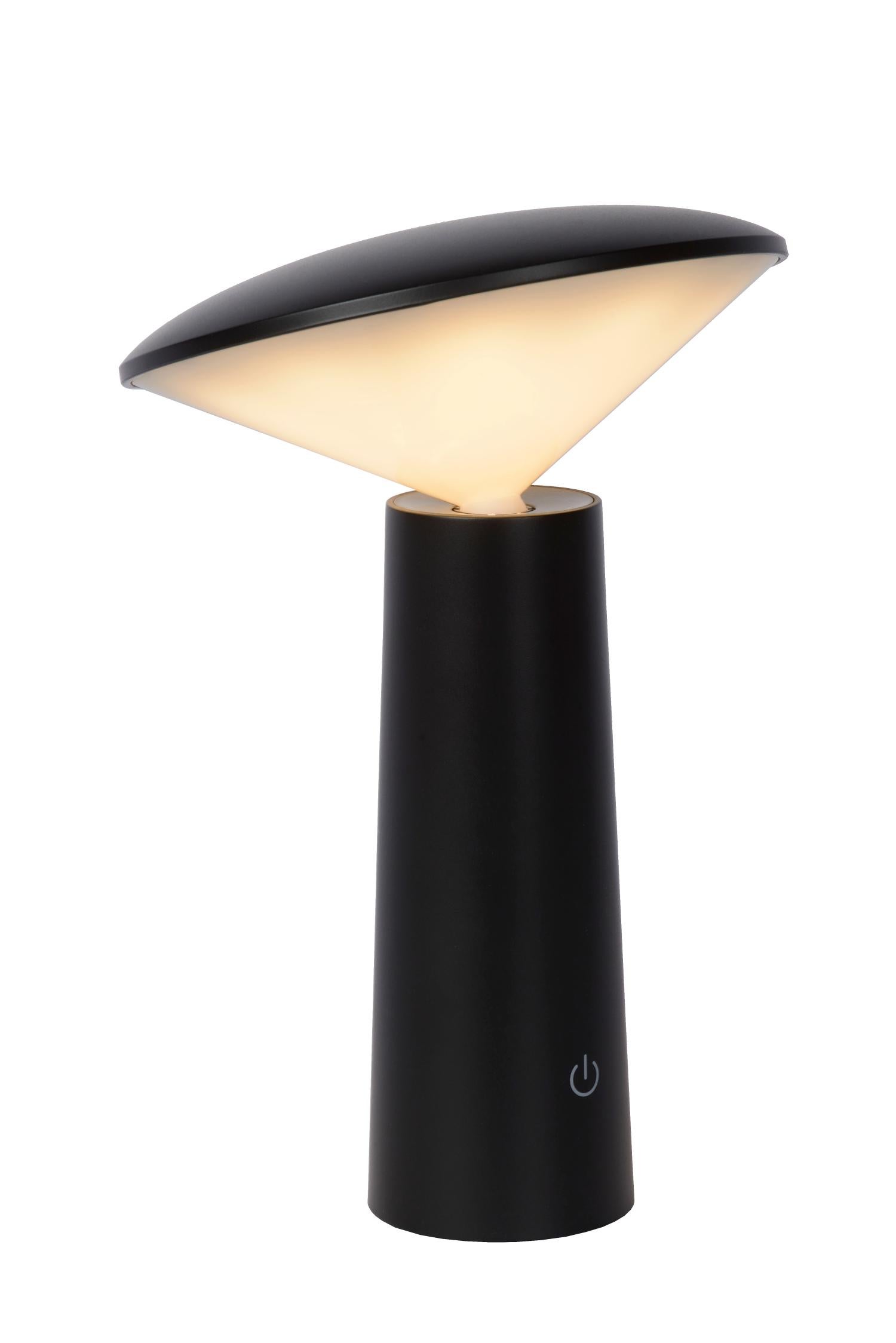 Lampa stołowa akumulatorowa czarno-biała JIVE LED 4W Ciepła biel 2800K 180lm Lucide