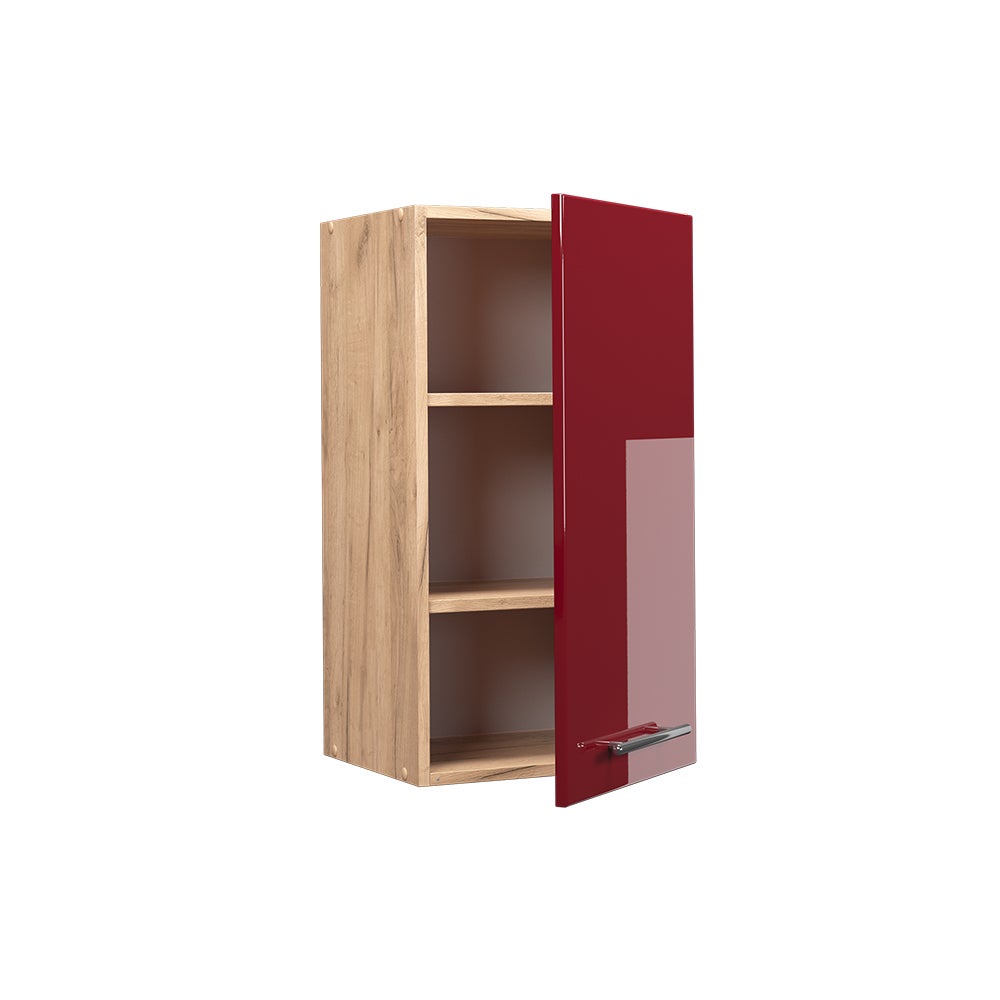 Vicco Elément haut de cuisine Fame-Line, Rouge bordeaux Haute brillance, 40cm - 4