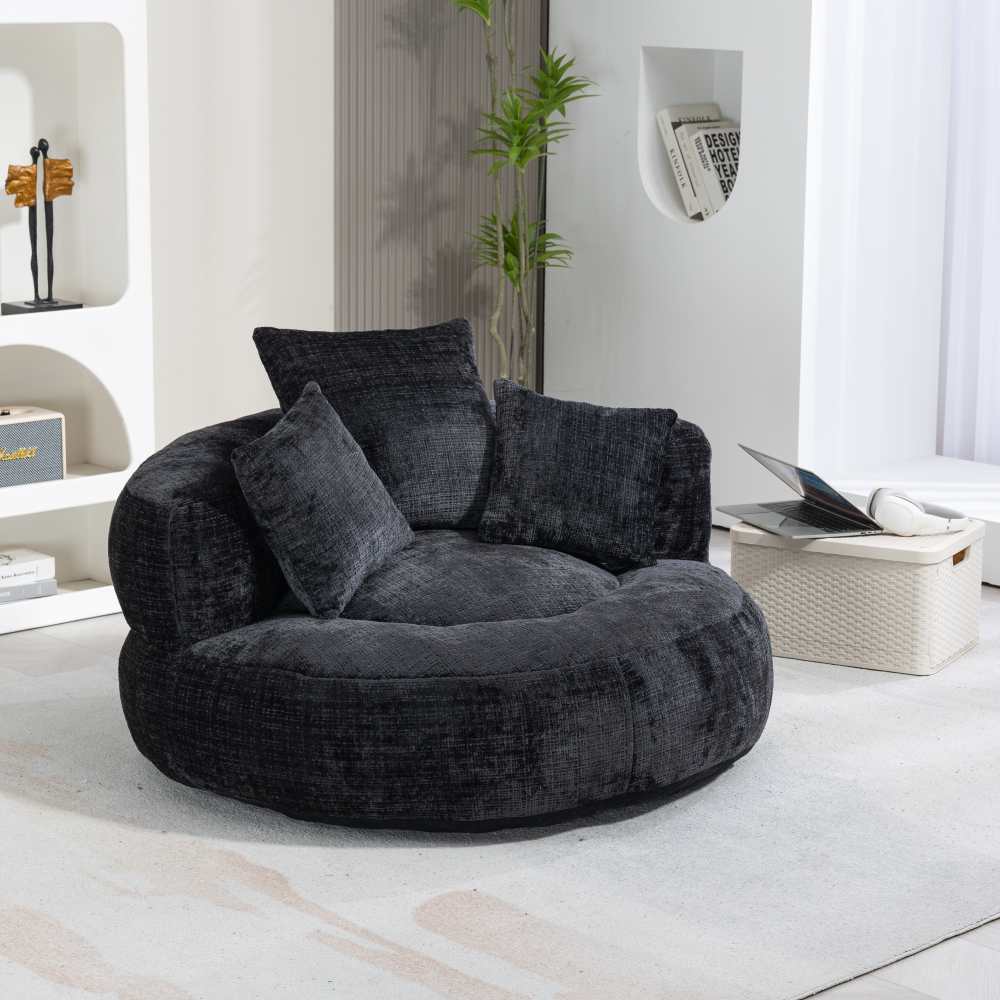 Canapé paresseux Chenille avec dossier haut et trois coussins - Fauteuil durable pour adultes et enfants, intérieur/extérieur - 8