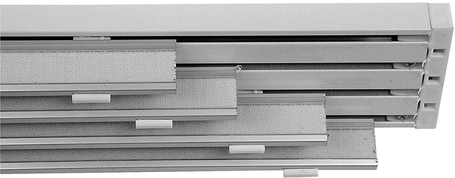 Tendeevolution  Barra De Cortina De Panel De Accionamiento Manual, Riel De 4 Vías Con Soporte De Panel De 60 Cm, Longitud De Montaje En Techo 230 Cm , Leroy Merlin