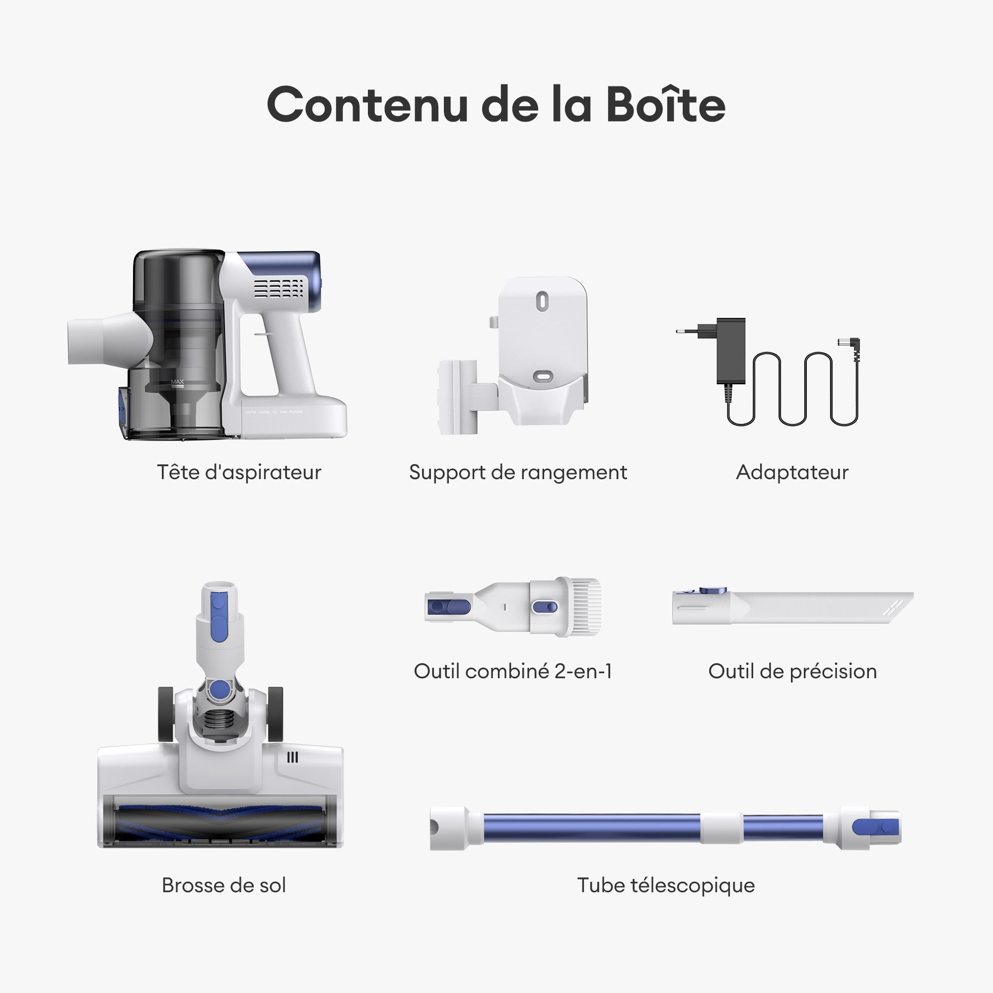 Aspirateur Balai sans Fil, 70min/75KPA, Auto-portant, Greeneye™ Technologie,Tige Télescopique Réglable, Or - 11