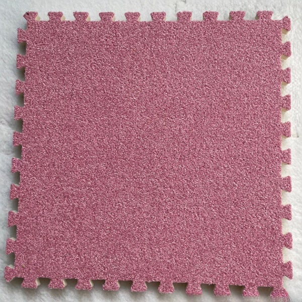 Mata antypoślizgowa, różowa, 30x30cm, zazębiające się płytki dywanowe, 10 sztuk, mata dźwiękochłonna, mata chłodząca